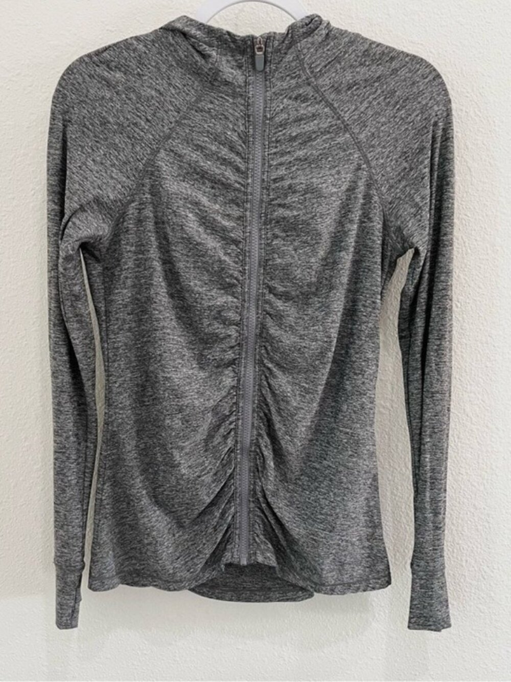 Athleta Pacifica Zip Hooded Jacket UPF Neutral Athleisure Work Out